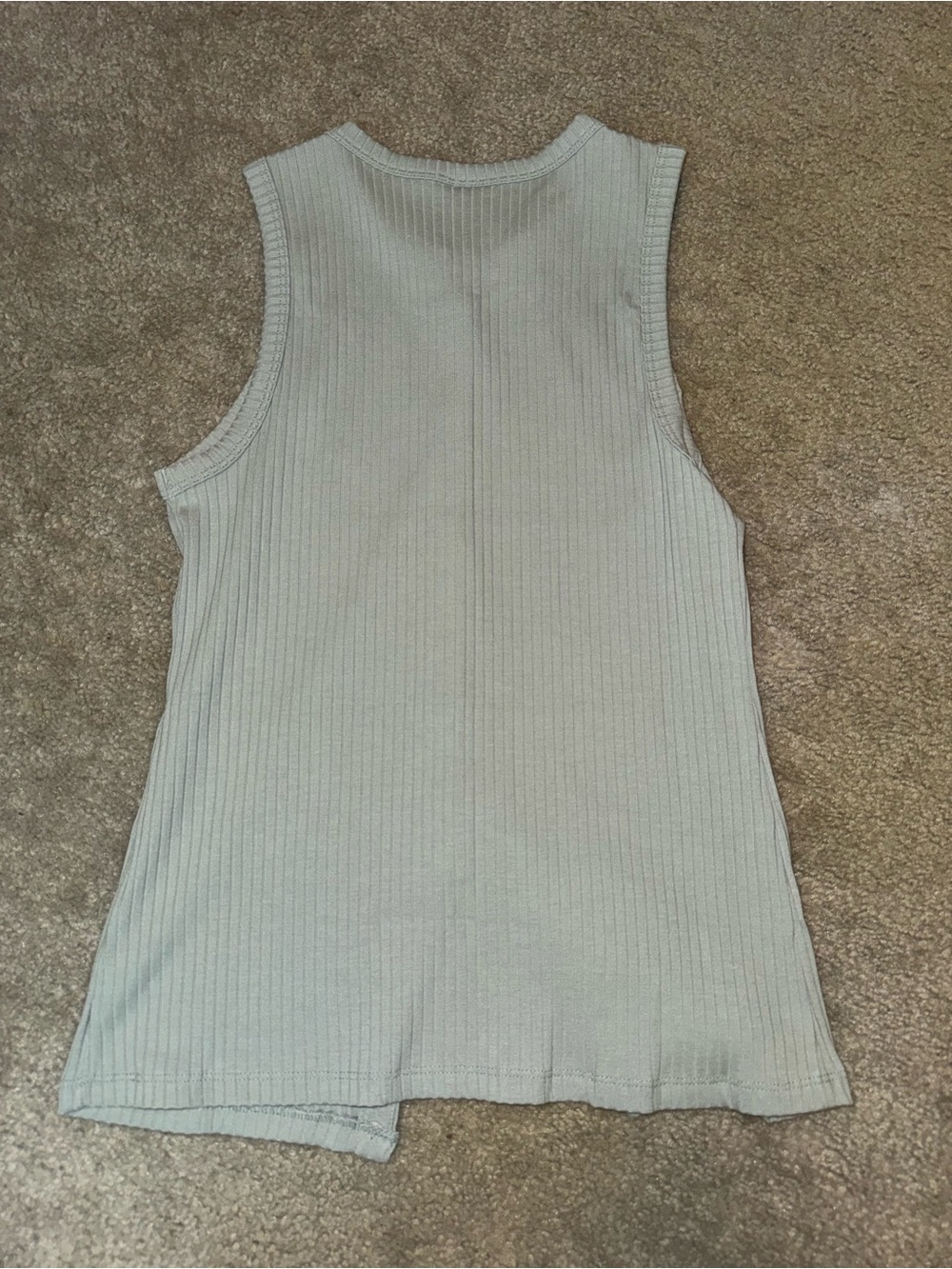 Old Navy Ribbed Button-Front Tank Top - Light Blue - Picture 3 of 3